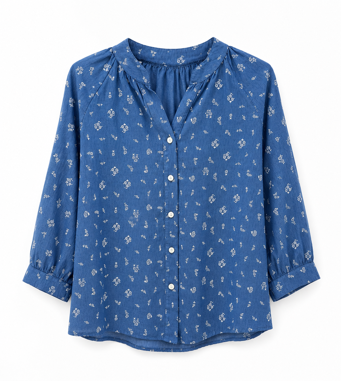 CAMISA FLORAL - AZUL