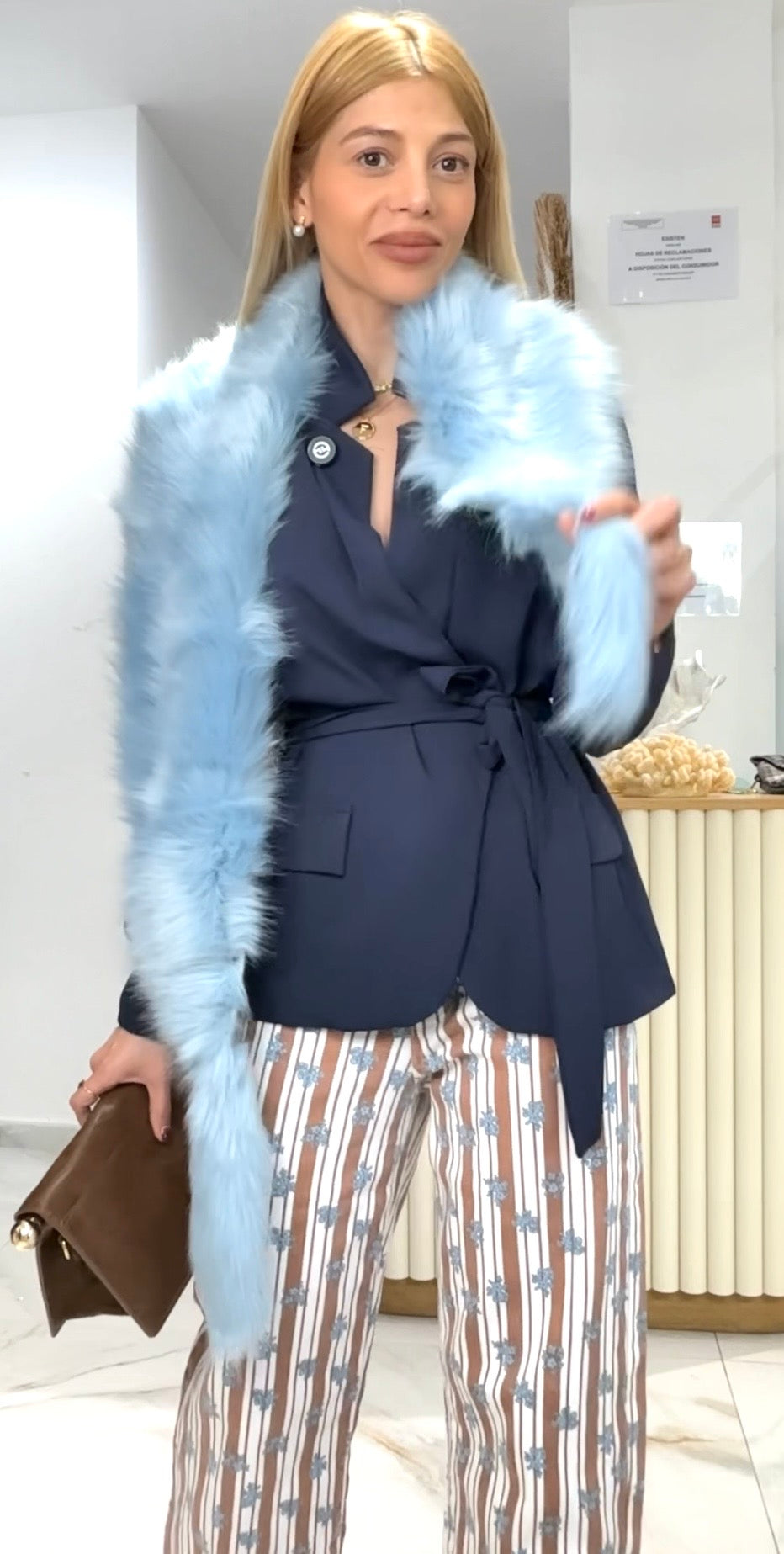 ESTOLA PELO - AZUL