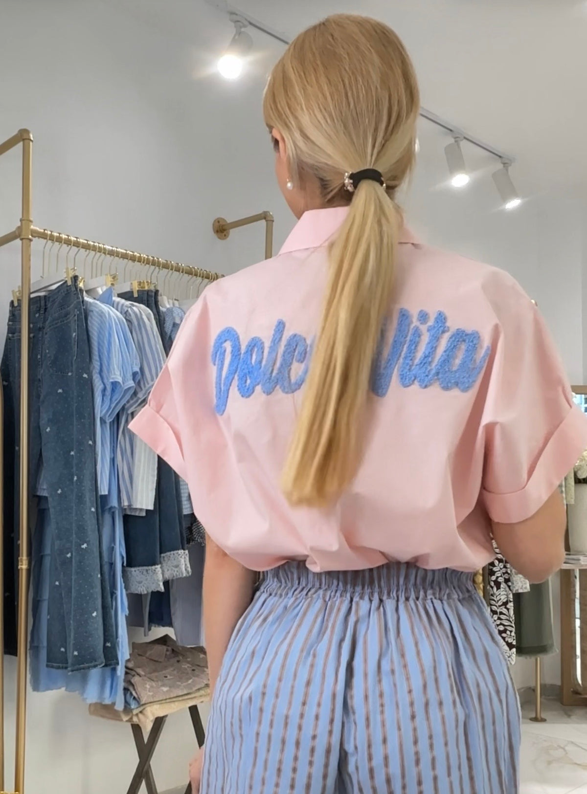 CAMISA DOLCHE VITA ( ROSA)