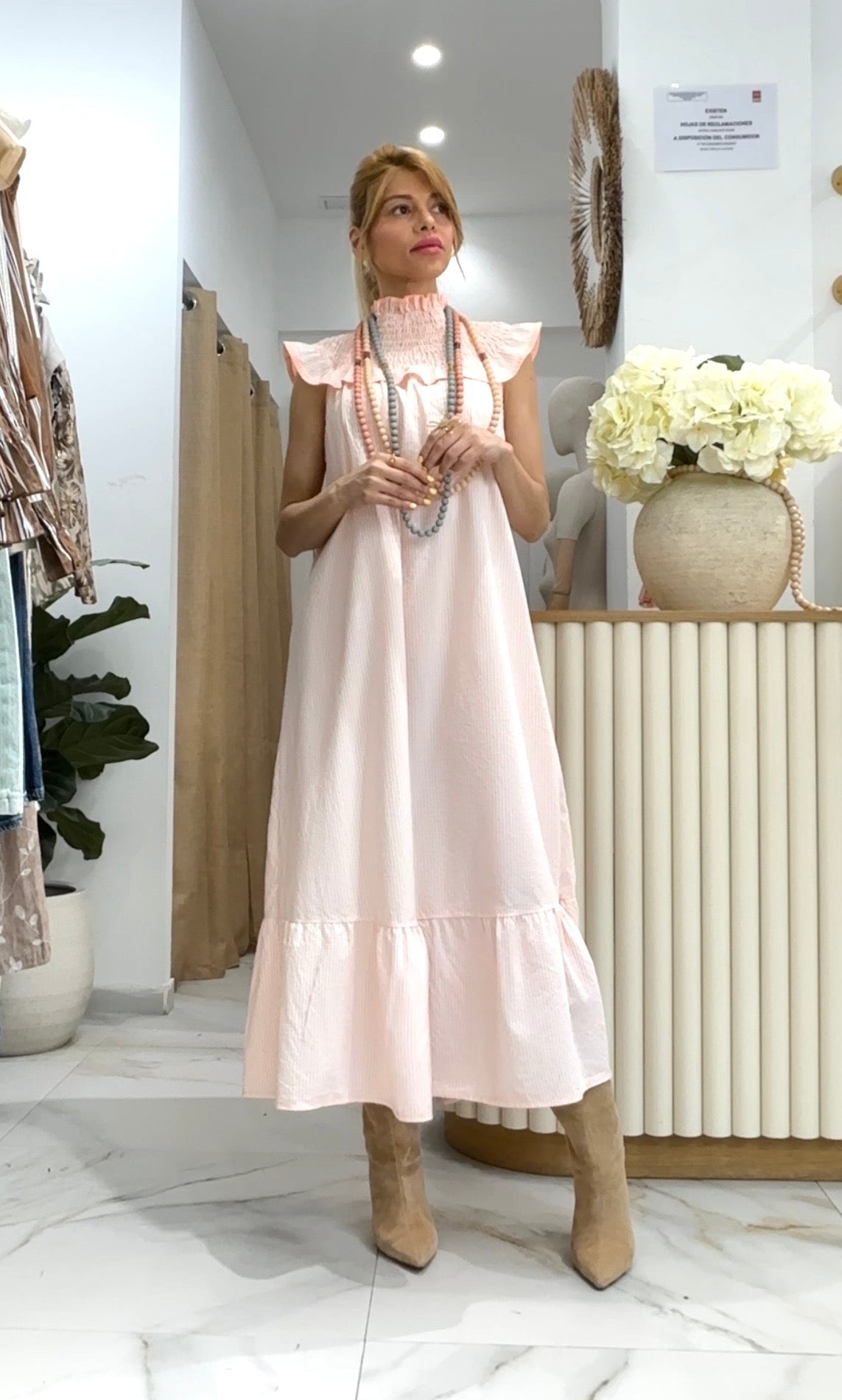 VESTIDO ALMA - MELOCOTÓN