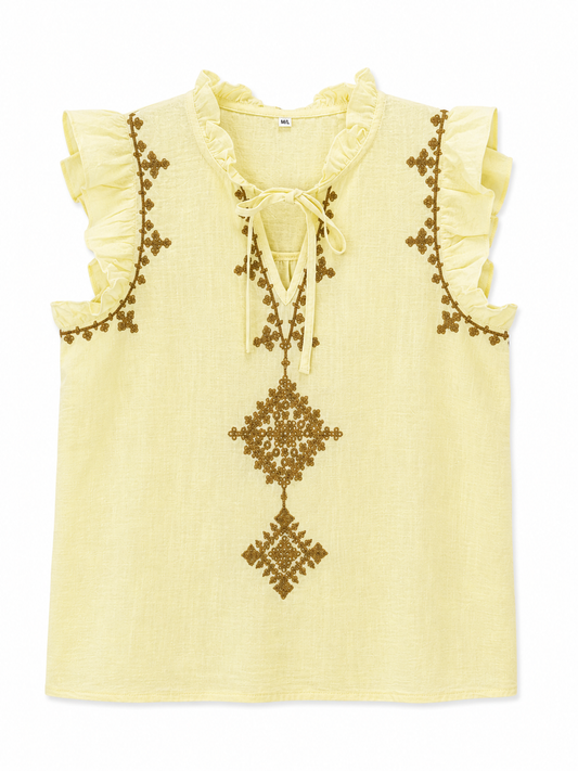 BLUSA ETNIA - AMARILLO