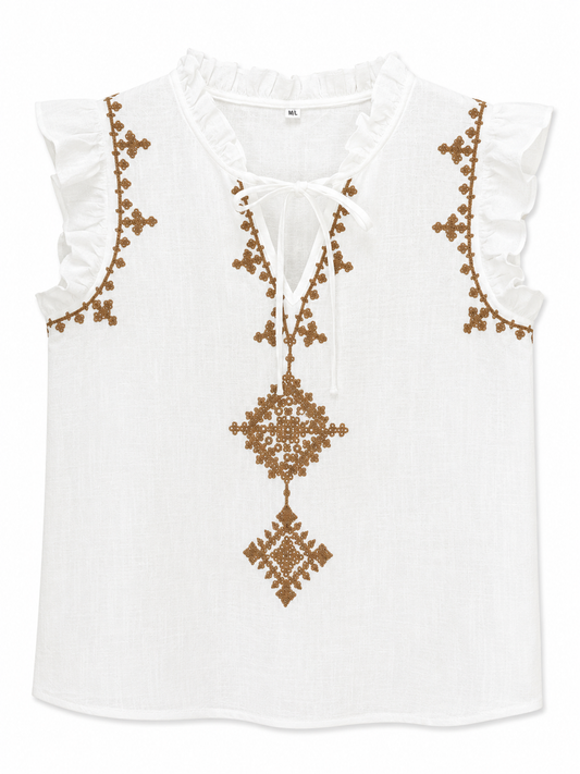 BLUSA ETNIA - BLANCO