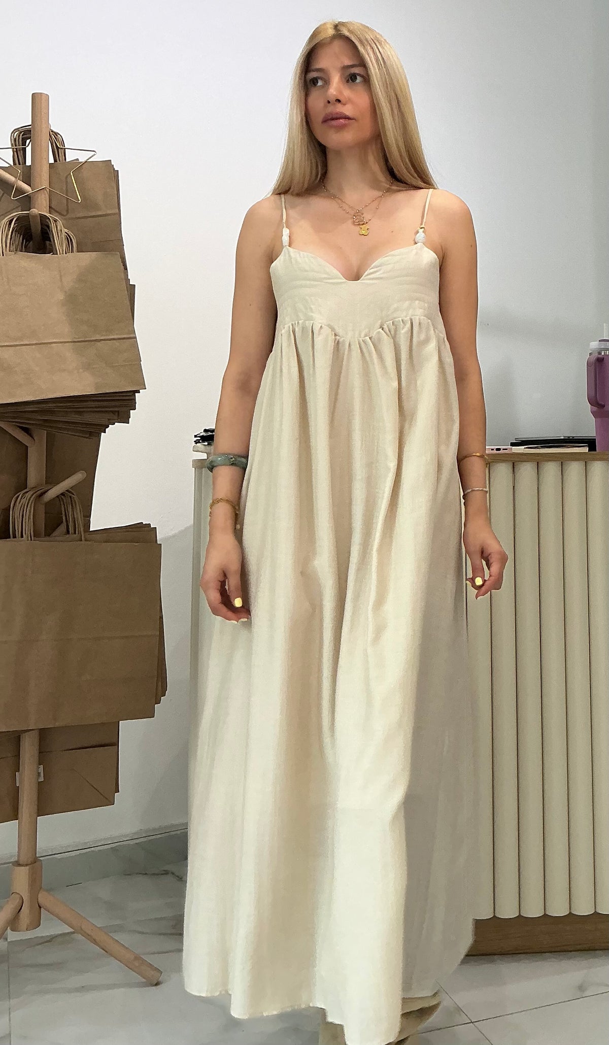 VESTIDO LUMINA ( BEIGE)
