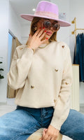 JERSEY CORAZÓN - BEIGE