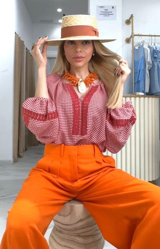 BLUSA VICHY (ROJO)