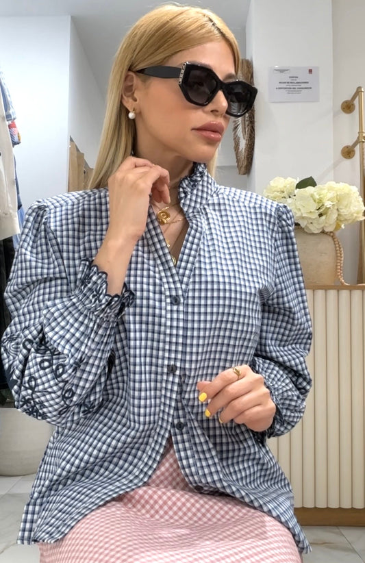 CAMISA BORDADA VICHY