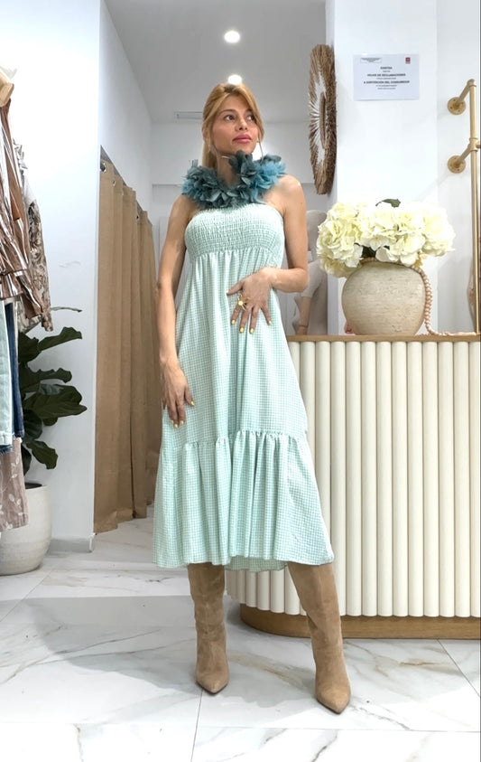 VESTIDO VICHY ( VERDE)