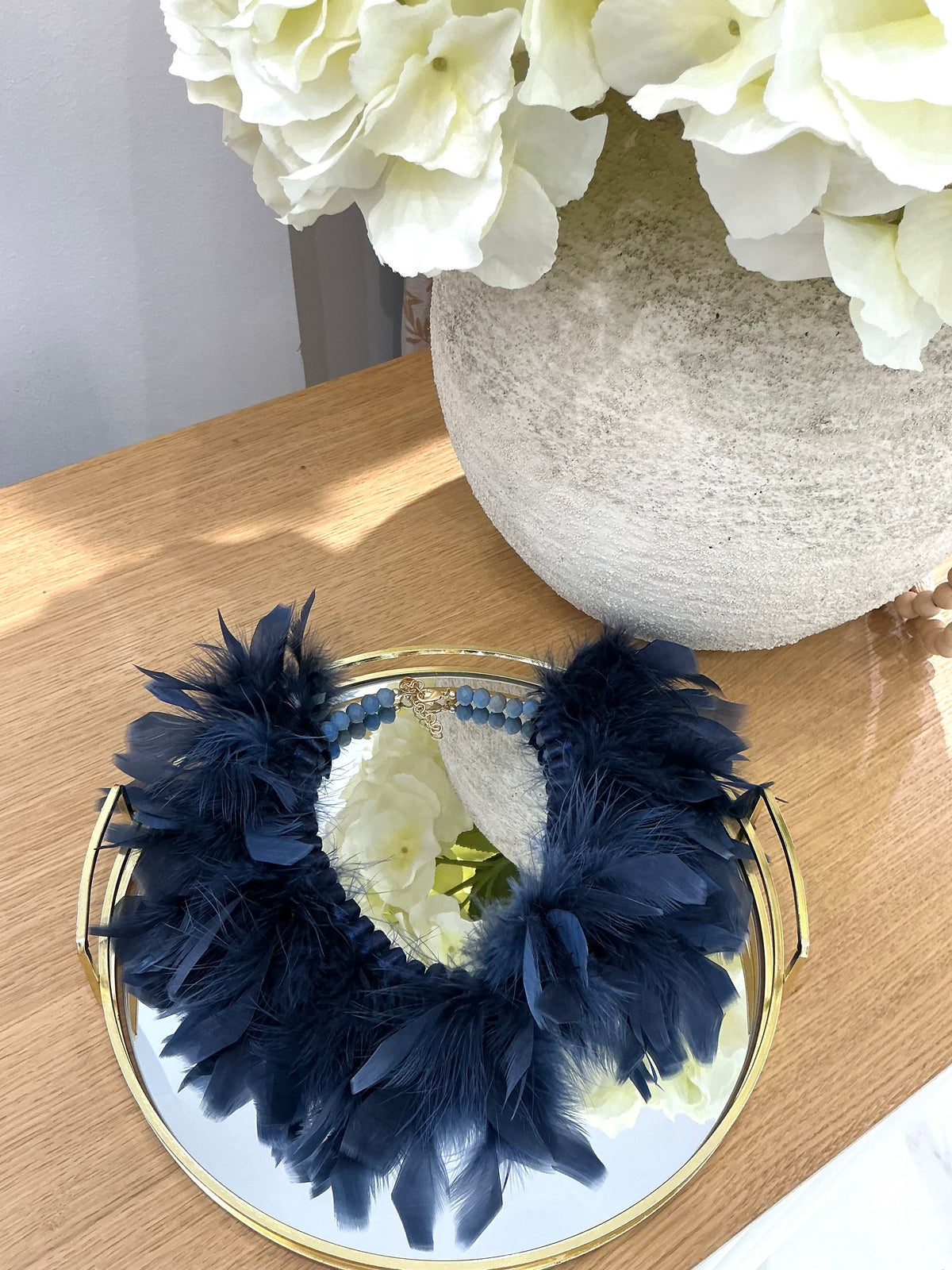 COLLAR PLUMAS ( AZUL)