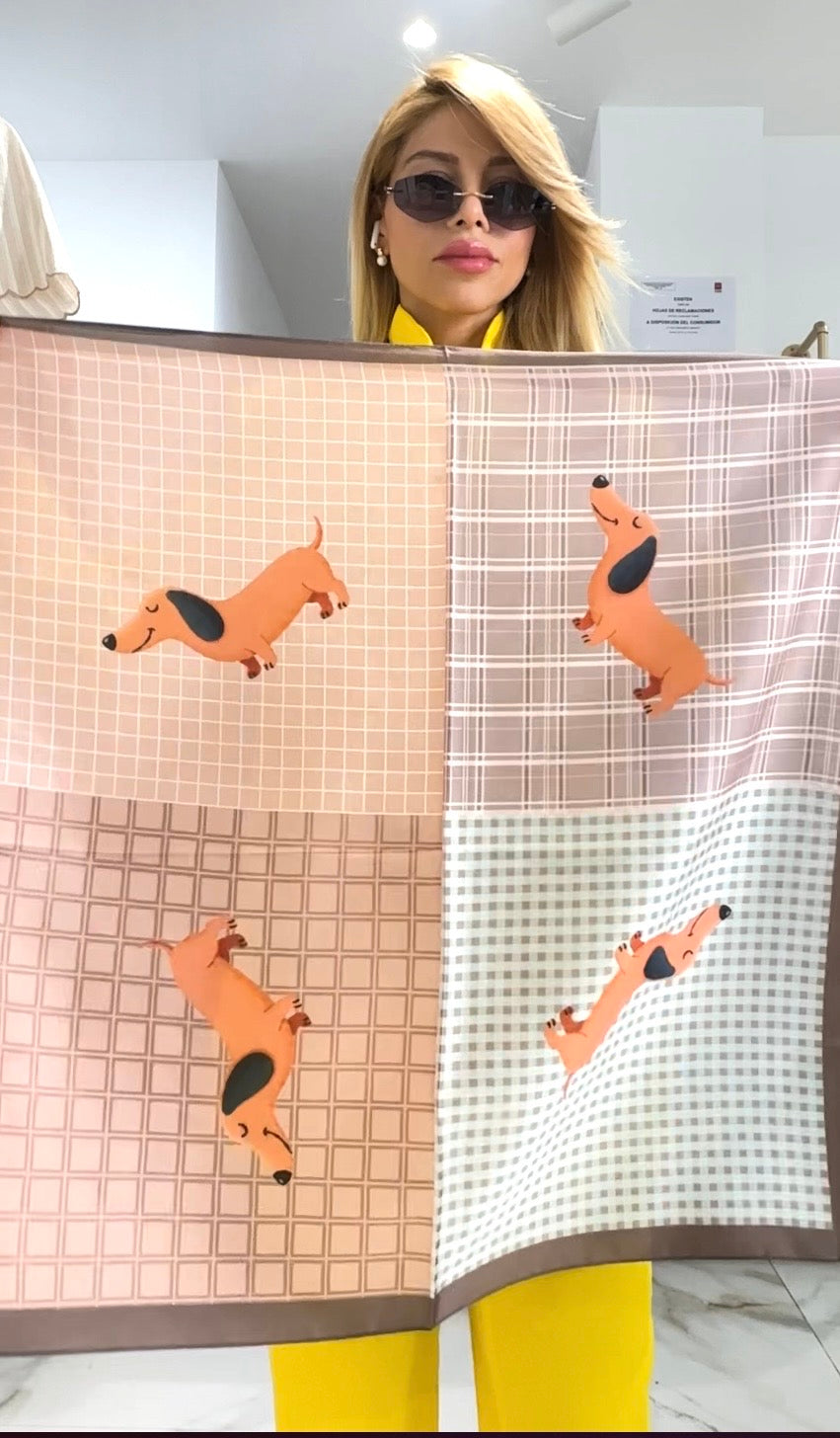 PAÑUELO TECKEL ( SALMÓN)