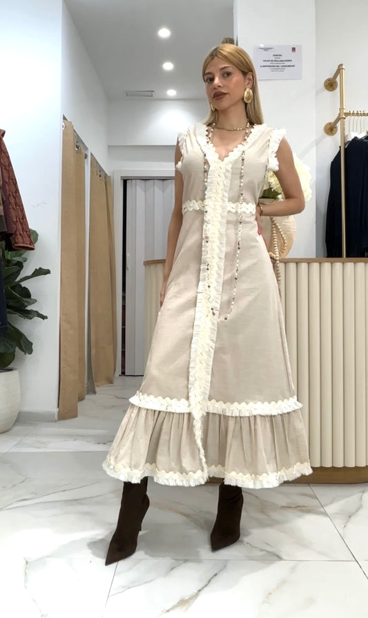 VESTIDO MACARENA - CREMA