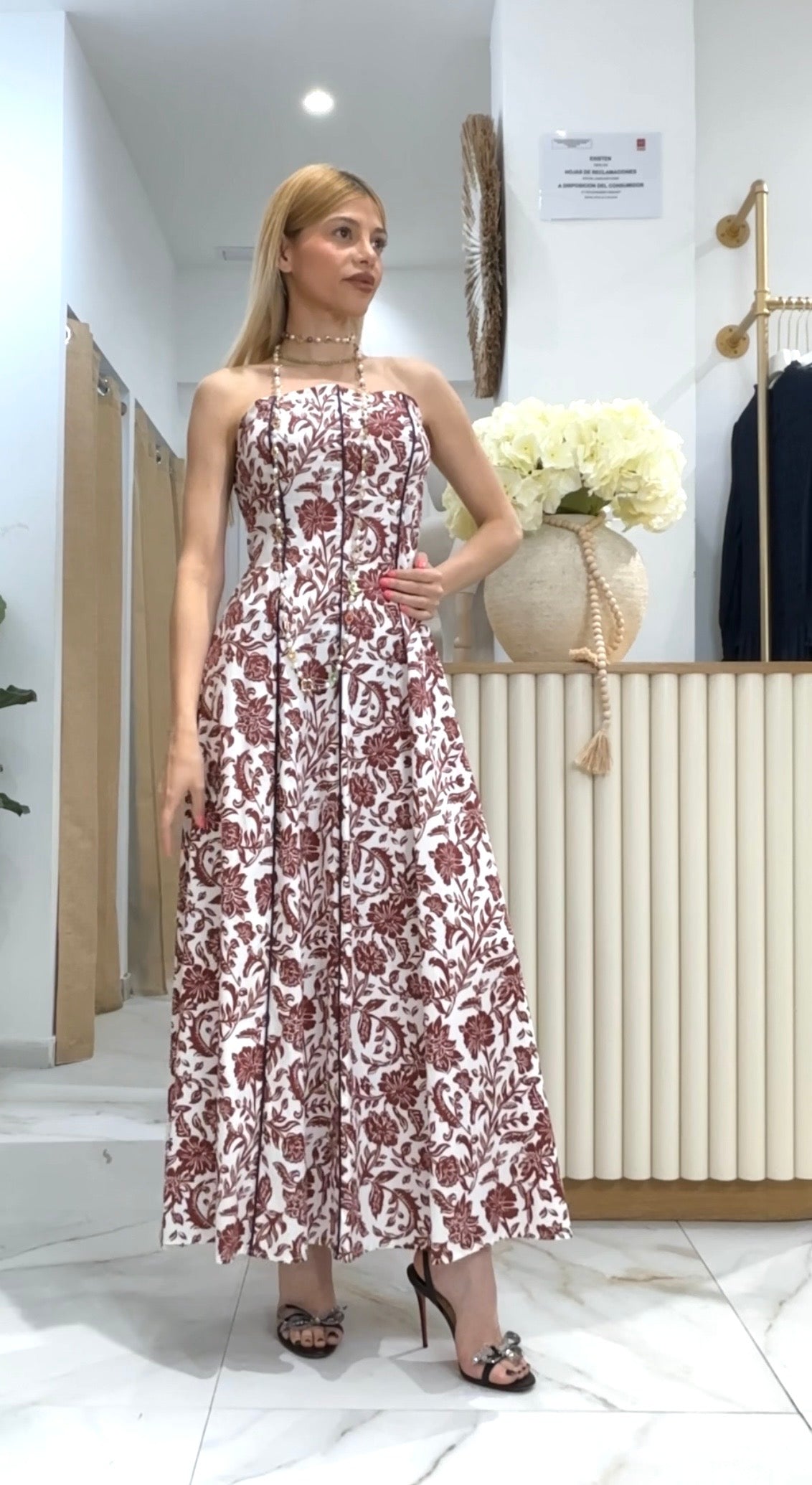 VESTIDO DIOR - BURDEOS