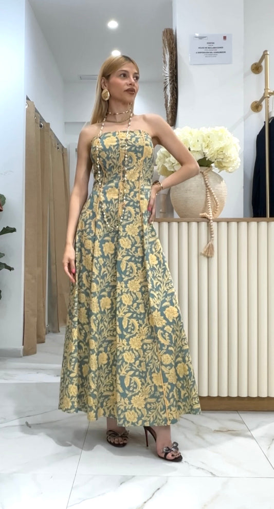 VESTIDO DIOR - MOSTAZA