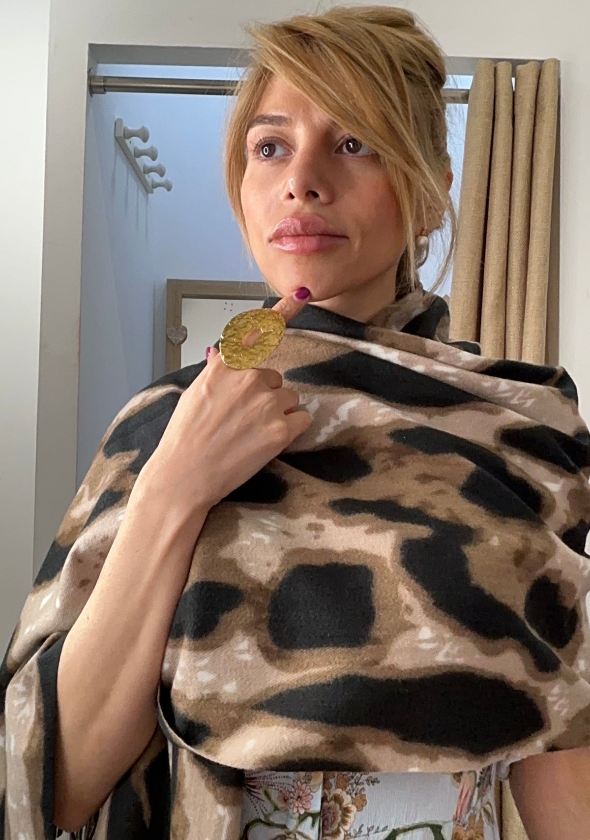 BUFANDA ANIMAL PRINT - CAMEL